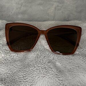 DIFF Eyewear Becky II Brown Sugar + Bronze Gradient Polarized Sunglasses